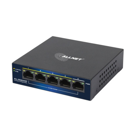 ALLNET Switch 5 port PoE 69W