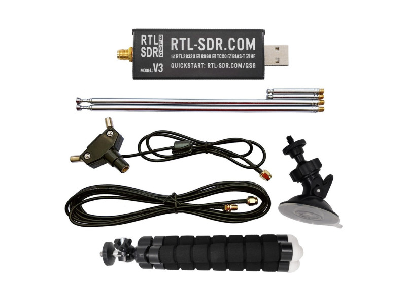 RTL-SDR V4 (Software Defined Radio) with Dipole Antenna Kit