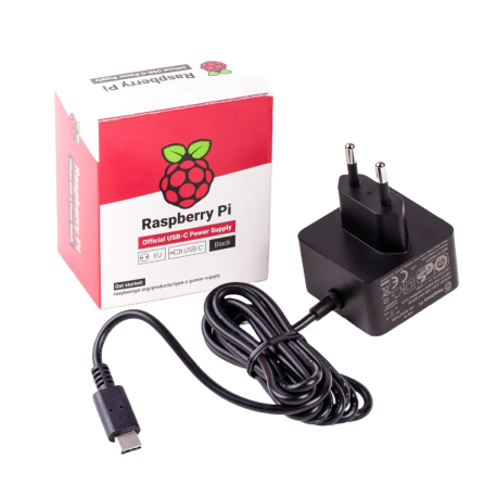 Raspberry Pi 15W Power Supply EU - Black