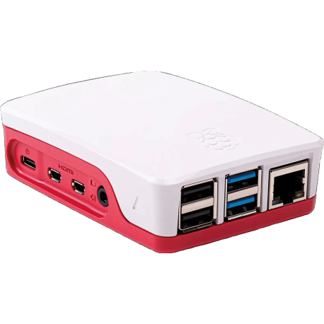 Raspberry Pi Case for Pi4 - Red/White